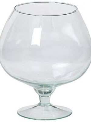 Vase Verre Cognac Transparent 30x18cm location grenoble